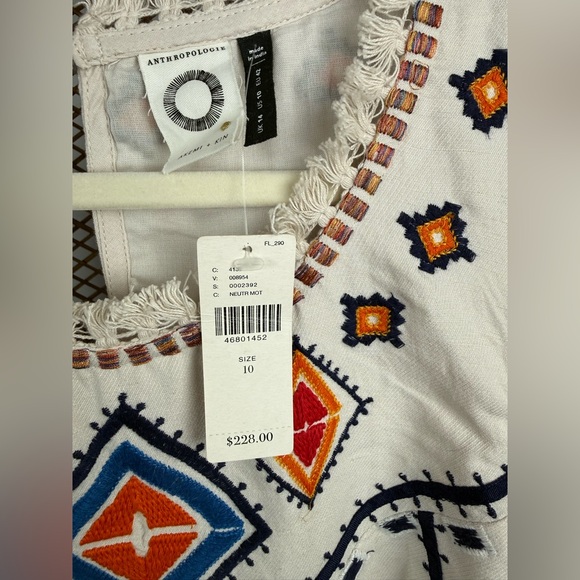Anthropologie Akemi + Kin Reagan Embroidered Shift Dress Size 10 NWT - Picture 7 of 8